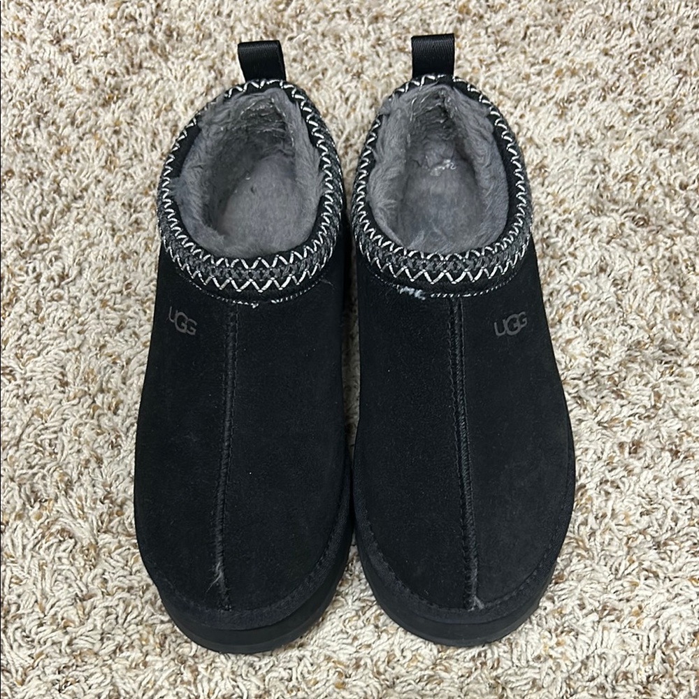 UGG Black platform Suede Ankle Slippers